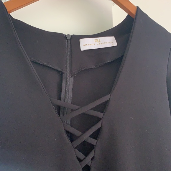Amanda Uprichard Black Cross front Dress - Picture 2 of 3